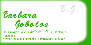 barbara gobolos business card